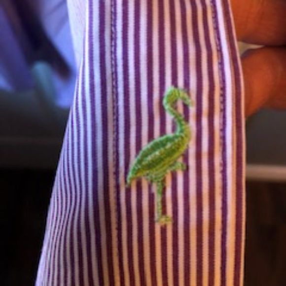 Tailorbyrd‎ Dress Shirt - Purple/White Stripe Size XL - Picture 9 of 10